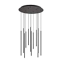 Luminaria colgante FILO de 12 llamas, ajustable IP20, negro
