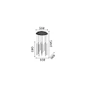 Ideal Lux Luminaria colgante FILO de 12 llamas, ajustable IP20, latón