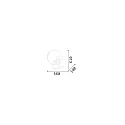 Ideal Lux ceiling luminaire FRAME IP20, black