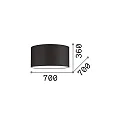 Ideal Lux lamp shade SET UP 700 cylindrical, black