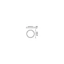 Ideal Lux Luminaria de techo FLY 450 redondo IP20, blanco