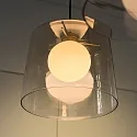 Ideal Lux Luminaria colgante FADE cilíndrico G9 IP20, ámbar regulable
