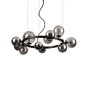 pendant luminaire PERLAGE 11 flames G9 IP20, black 