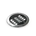 Luminaria empotrable en suelo TAURUS PT D21 ACCENT ROUND 3 veces, giratorio, accesible, conmutable IP67, acero 