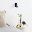 Ideal Lux Luminaria de pared PIPE con interruptor IP20, negro