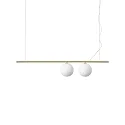 Luminaria colgante PERLINE SP2 de 2 llamas G9 IP20, latón