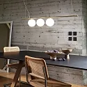 Ideal Lux Luminaria colgante PERLINE SP3 de 3 llamas G9 IP20, latón