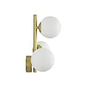Ideal Lux Luminaria de pared PERLAGE de 3 llamas, con interruptor G9 IP20, latón
