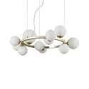 pendant luminaire PERLAGE 11 flames G9 IP20, satined brass 