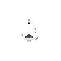Ideal Lux Luminaria colgante YURTA 300 ajustable E27 IP20, blanco