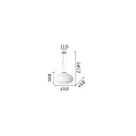 Ideal Lux Pendant luminaire PLISSEE, Ø 45cm, E27, blown edged glass, satined brass