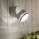 Ideal Lux Luminaria de pared para exteriores OMEGA redondo IP54, blanco