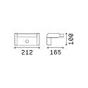 Ideal Lux Luminaria de pared para exteriores SWIPE AP PIR con sensor, inclinable, con difusor IP54, blanco 