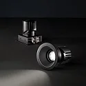 Ideal Lux recessed housing BENTO 1-fold, round, with frame, black