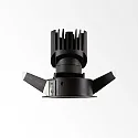Ideal Lux recessed housing BENTO 1-fold, round, with frame, black