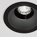 Ideal Lux recessed housing BENTO 1-fold, round, with frame, black