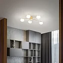 Ideal Lux Luminaria de techo HERMES PL5 de 5 llamas G9 IP20, latón