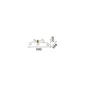 Ideal Lux Luminaria de techo HERMES PL5 de 5 llamas G9 IP20, latón