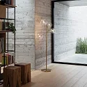 Ideal Lux Luminaria de pedestal EQUINOXE PT4 de 4 llamas G4 IP20, latón
