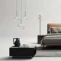 Ideal Lux Luminaria de pedestal EQUINOXE PT4 de 4 llamas G4 IP20, latón