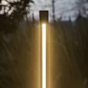 Ideal Lux Luminaria de caminos JEDI PT LED 160.5CM angular, conmutable, con pincho de tierra IP65, negro mate 