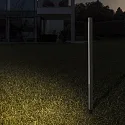 Ideal Lux Luminaria de caminos JEDI PT LED 160.5CM angular, conmutable, con pincho de tierra IP65, negro mate 