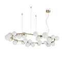 pendant luminaire PERLAGE 30 flames G9 IP20, satined brass 