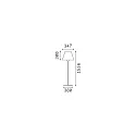 Ideal Lux Luminaria de pie para exteriores ARCADIA E27 IP44, antracita regulable