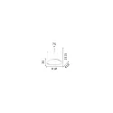 Ideal Lux Luminaria colgante GEMINI 61 controlable por DALI IP20, latón cepillado regulable