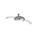 Roseta emportable ROUND RECESSED simple, redondo, cromo, pulido