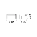 Ideal Lux Luminaria de pared para exteriores SWIPE AP inclinable, con difusor IP54, marrón café 
