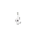Ideal Lux pendant luminaire EMPIRE cylindrical G9 IP20, smoky colour dimmable
