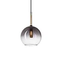 pendant luminaire EMPIRE ball shaped G9 IP20, smoky colour dimmable