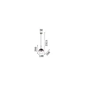 Ideal Lux Luminaria colgante EMPIRE en forma de bala G9 IP20, color humo regulable