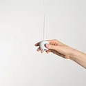 Luminaria colgante ARCHIMEDE en forma de bala IP20, blanco 