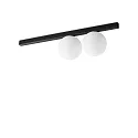 Luminaria de techo BINOMIO de 2 llamas G9 IP20, negro regulable