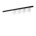 Luminaria de techo BINOMIO de 4 llamas G9 IP20, negro regulable