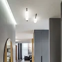 Ideal Lux ceiling luminaire BINOMIO 4 flames G9 IP20, black dimmable