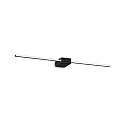 Luminaria de pared THEO 75 IP20, negro 