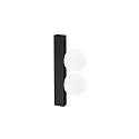 Luminaria de pared PING PONG IP20, negro 