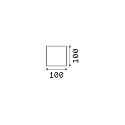 Ideal Lux Luminaria de pared para exteriores ATOM UP/DOWN 10CM Arriba-Abajo, forma de cubo, ajustable IP54, marrón café 
