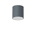 outdoor ceiling luminaire TECHO PL1 D09 ROUND down, round, rigid, with lamp socket GU10 IP54, anthracite