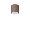 outdoor ceiling luminaire TECHO PL1 D09 ROUND down, round, rigid, with lamp socket GU10 IP54, coffee brown