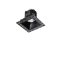 Luminaria empotrable para techos GAME TRIMLESS SQUARE angular, rígido, descarga, UGR < 19, conmutable IP40/IP20, negro 
