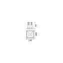Ideal Lux Luminaria empotrable para techos GAME TRIMLESS SQUARE angular, rígido, descarga, UGR < 19, conmutable IP40/IP20, negro 