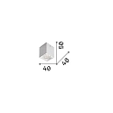 Ideal Lux Downlight de superficie NITRO D04 SQUARE angular, rígido, con la óptica del lente, on/off IP20, negro mate regulable