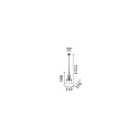 Ideal Lux pendant luminaire CONO SP1 1 flame, conical GU10 IP20, chrome 