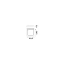 Ideal Lux ceiling luminaire UNIVERSAL 40 square IP20, white 