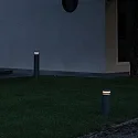 Ideal Lux bollard light BOEING H100 cylindrical, switchable, with diffuser IP65, anthracite, mat 