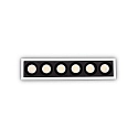 recessed downlight LIKA FI SLIM  D12 6 flames, UGR < 19, slim, on/off, with trim IP20, white matt 